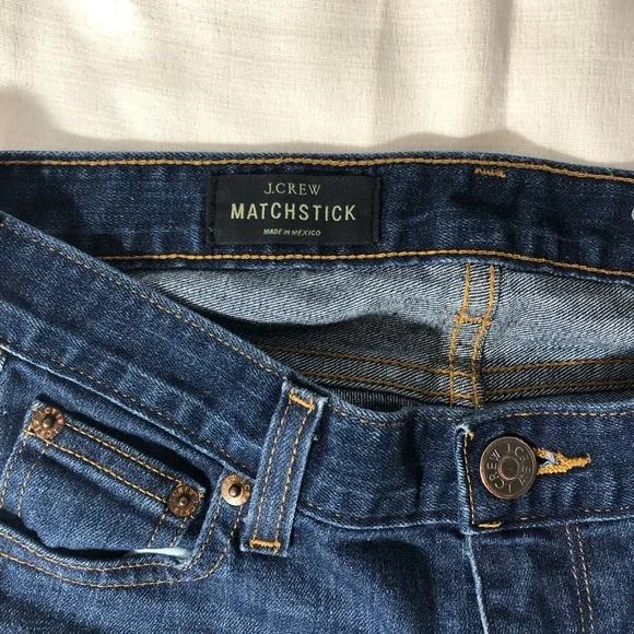J. Crew Matchstick Jeans 25 Regular Women’s Mid Rise Slim Denim Blue Dark Wash - Picture 9 of 9